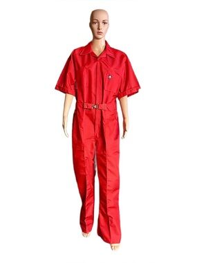 American Classic by Para-Suit ~ Vtg ~ USA~ Large Red ~ Coveralls/Jumpsuit ~ New